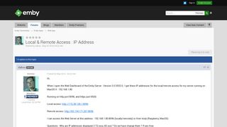 
                            12. Local & Remote Access : IP Address - Web App - Emby Community