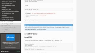 
                            3. Local VM Install — Read the Docs 3.2.2 documentation