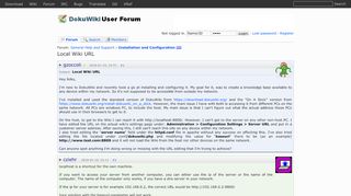 
                            2. Local Wiki URL - DokuWiki User Forum