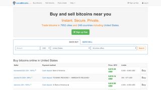 
                            5. LocalBitcoins.com: Fastest and easiest way to buy and sell bitcoins