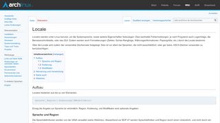 
                            4. Locale – wiki.archlinux.de