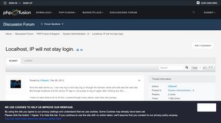 
                            1. localhost, IP will not stay login.: PHP-Fusion 8 Support ...