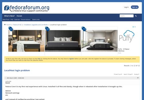 
                            13. LocalHost login problem - FedoraForum.org