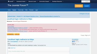 
                            7. Localhost login redirects to https - Joomla! Forum - community ...