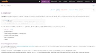 
                            2. Localhost - MoodleDocs - Moodle.org
