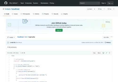 
                            5. localhost/login.php at master · lindadu/localhost · GitHub