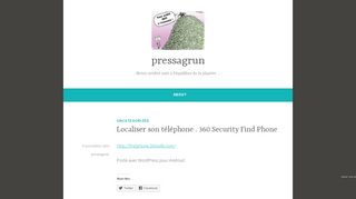 
                            8. Localiser son téléphone . 360 Security Find Phone – pressagrun