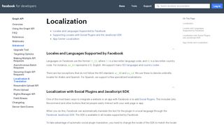 
                            3. Localization & Translation - Graph API - Facebook for Developers