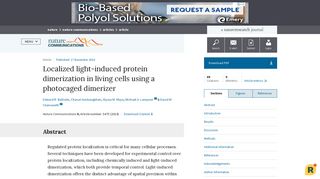 
                            10. Localized light-induced protein dimerization in living cells using a ...
