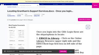 
                            8. Locating Grantham's Support Services.docx - Once you login into the ...