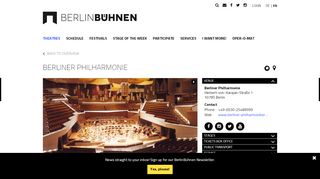 
                            12. Location – Berliner Philharmonie – Berlin Bühnen