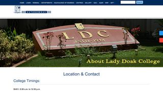 
                            10. Location & Contact - Lady Doak College