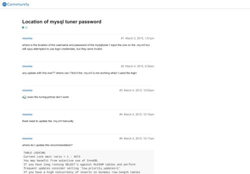 
                            7. Location of mysql tuner password - v3 - EasyEngine Community Forum