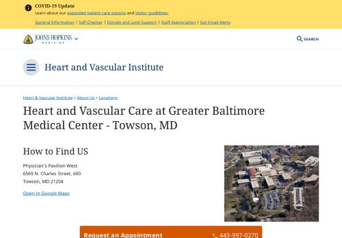 
                            10. Locations: GBMC | The Johns Hopkins Heart and Vascular Institute