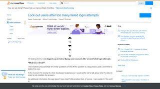 
                            7. Lock out users after too many failed login attempts - Stack Overflow