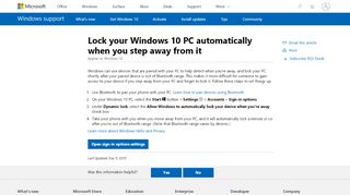 
                            2. Lock your Windows 10 PC automatically when you step away from it