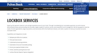 
                            11. Lockbox Services | Fulton Bank