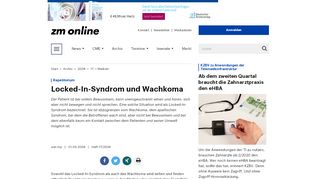 
                            7. Locked-In-Syndrom und Wachkoma: zm-online