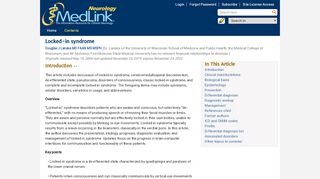 
                            5. Locked-in syndrome - Introduction - MedLink Neurology