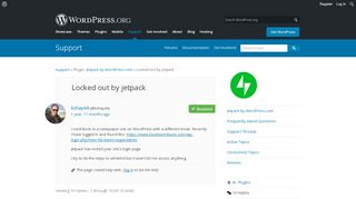 
                            6. Locked out by jetpack | WordPress.org