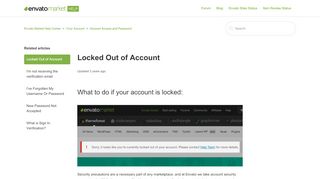 
                            4. Locked Out of Account – Envato Market Help Center