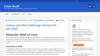 
                            4. Locking users after X failed login attempts with pam_tally2 - Linux Audit