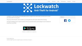 
                            2. Lockwatch - Anti-Theft App for Android Devices