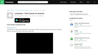 
                            9. Lockwatch - Thief Catcher for Android - Free download and software ...