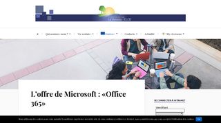 
                            10. L'offre de Microsoft : «Office 365» – Ecole Internationale Le Verseau ...