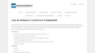 
                            8. LOG-03 Renault Logistics Standards — ABP MANAGEMENT