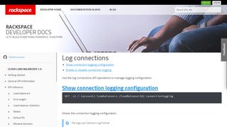 
                            12. Log connections - Rackspace Developer Portal