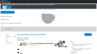 
                            8. Log Facebook chat conversations - Web Applications Stack Exchange