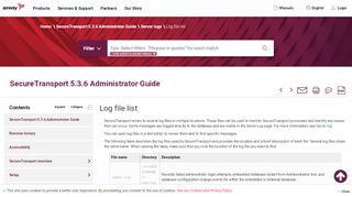 
                            6. Log file list - Axway Documentation