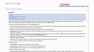 
                            3. Log Files - Zimbra