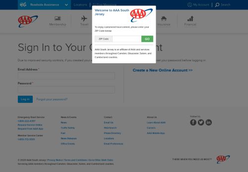 
                            2. Log in | AAA South Jersey