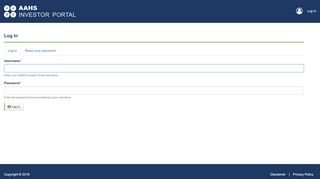 
                            6. Log In | AAHS Investor Portal