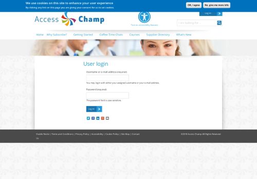 
                            3. Log in - Access Champ
