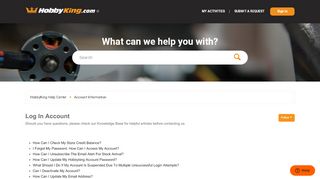 
                            3. Log In Account – HobbyKing Help Center