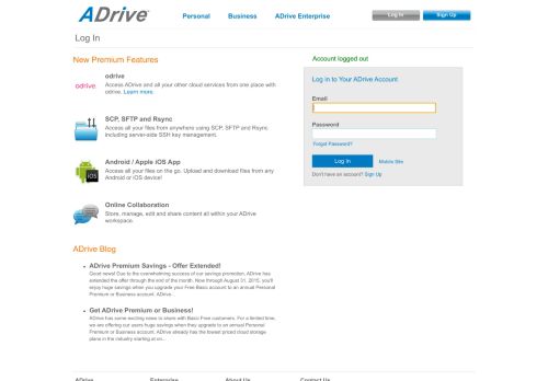 
                            1. Log In - ADrive | Online Storage, Online Backup, Cloud Storage