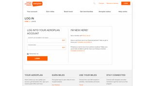 
                            1. Log in - Aeroplan