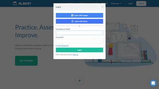 
                            3. Log In - Albert.io