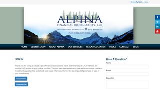 
                            13. Log In | Alpina Financial Consultants LLC