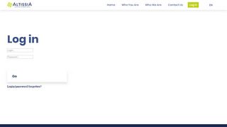 
                            1. Log in - Altissia