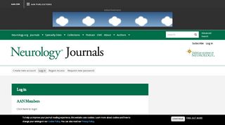 
                            8. Log in | American Academy of Neurology Journals