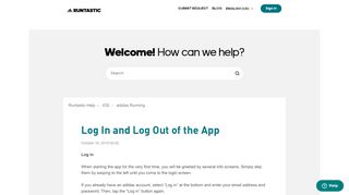 
                            7. Log In and Log Out of the App – Runtastic Help