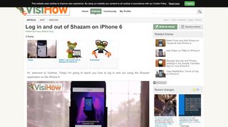 
                            13. Log in and out of Shazam on iPhone 6 - VisiHow