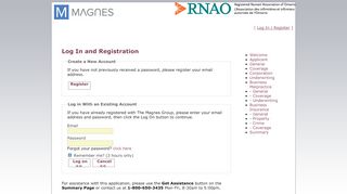 
                            13. Log In and Registration - The Magnes Group