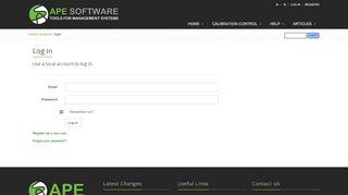 
                            10. Log in - Ape Software