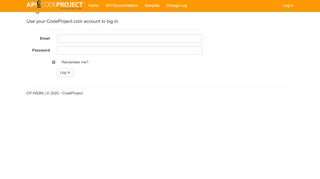 
                            6. Log in - API.CodeProject