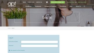 
                            10. Log in - APT Medical Aesthetics